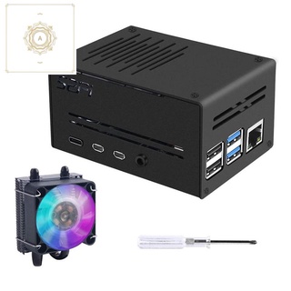 Vỏ kim loại có quạt tản nhiệt cho Raspberry Pi 4B