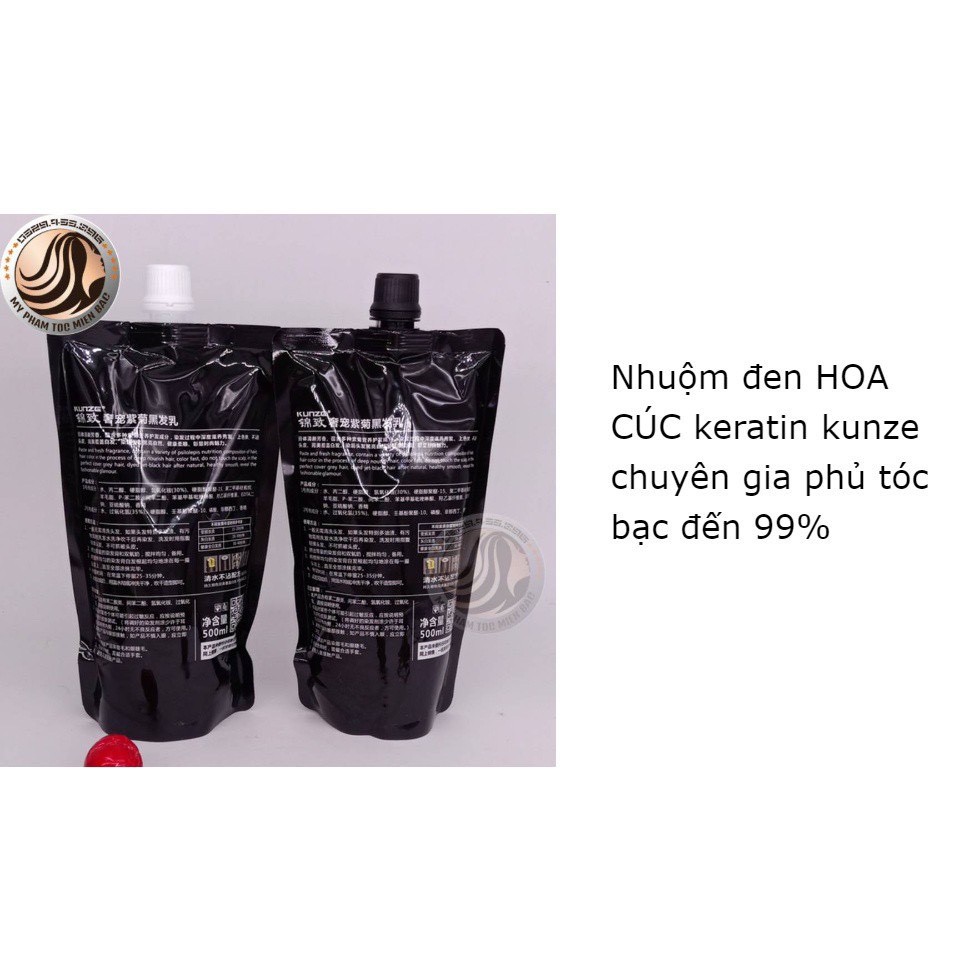 Nhuộm Phủ Bạc Màu Đen Không Dính Da Đầu - Nhuộm Đen Hoa Cúc