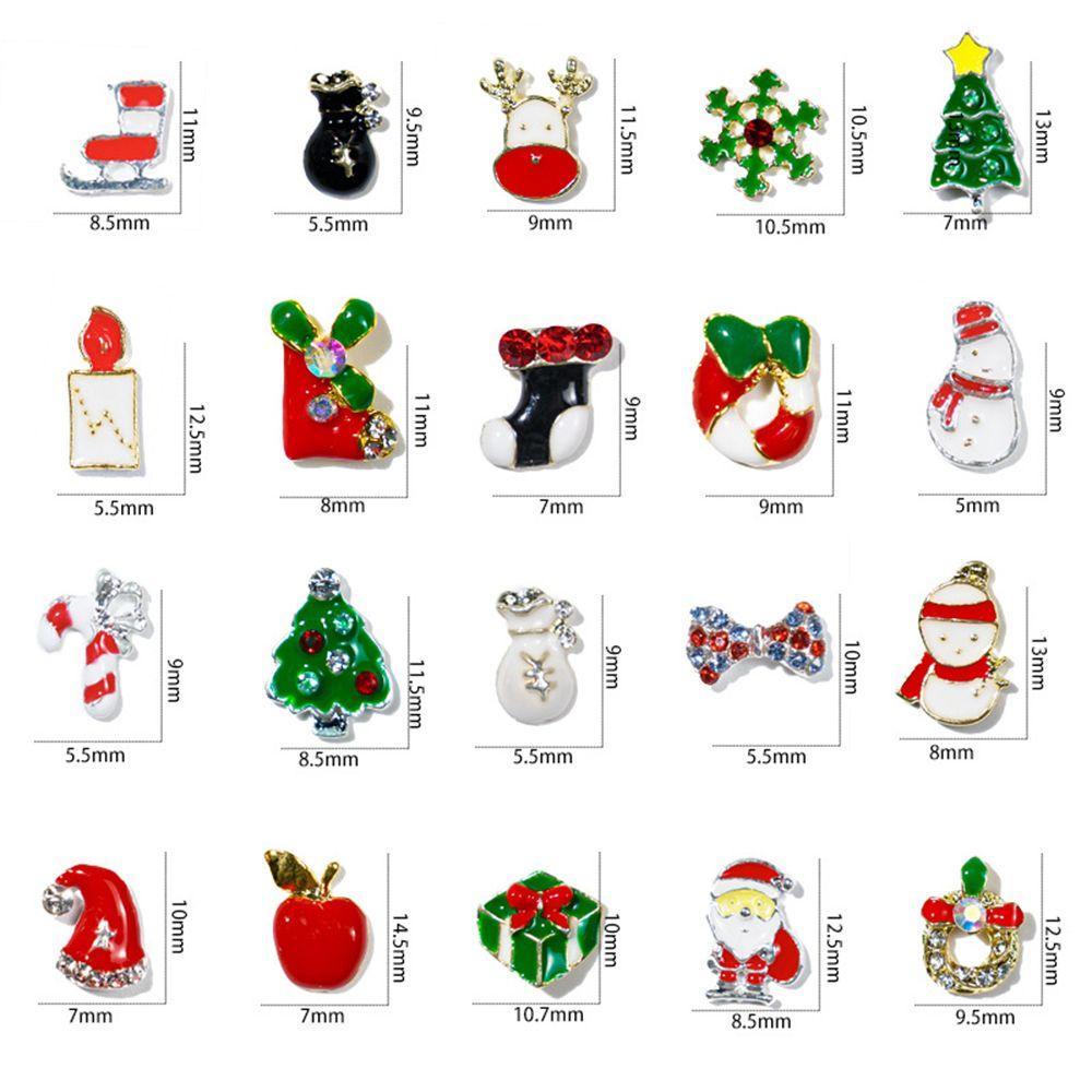 WATTLE Set 5 Phụ Kiện Trang Trí Móng Tay 3D Chủ Đề Giáng Sinh