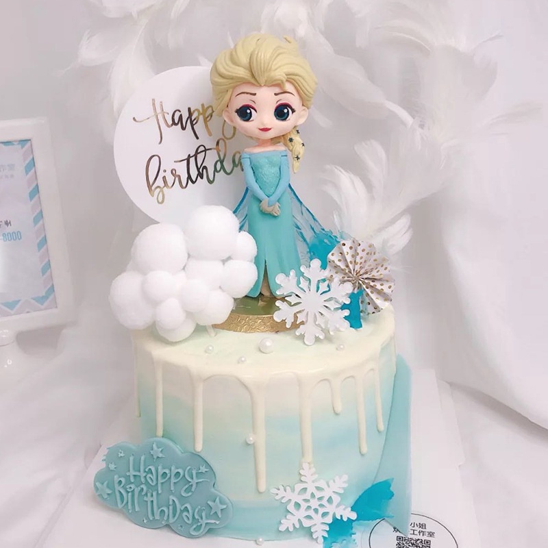 Búp Bê Công Chúa Elsa Anna Disney Đội Nón Bánh Sinh Nhật Đồ Chơi Cho Trẻ Em