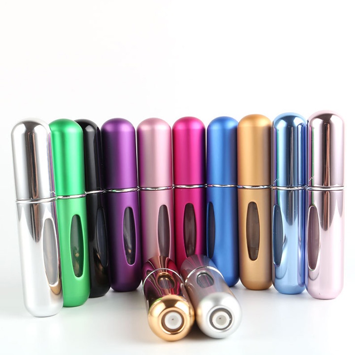 Chai Chiết Nước Hoa Mini 5ml, Xịt Sương, Vỏ Kim Loại