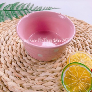 Bát sứ chấm bi cho bé ăn dặm