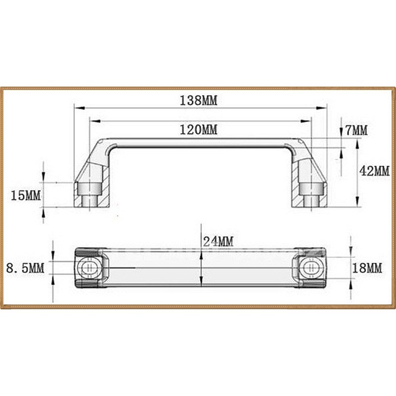 Tay cầm nhựa 120 mm