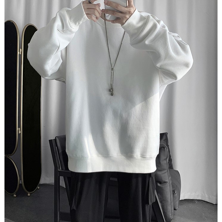 Áo Sweater Basic Nỉ Trơn Form rộng Unisex Chất Nỉ Đẹp Siêu Hot-A26 | BigBuy360 - bigbuy360.vn