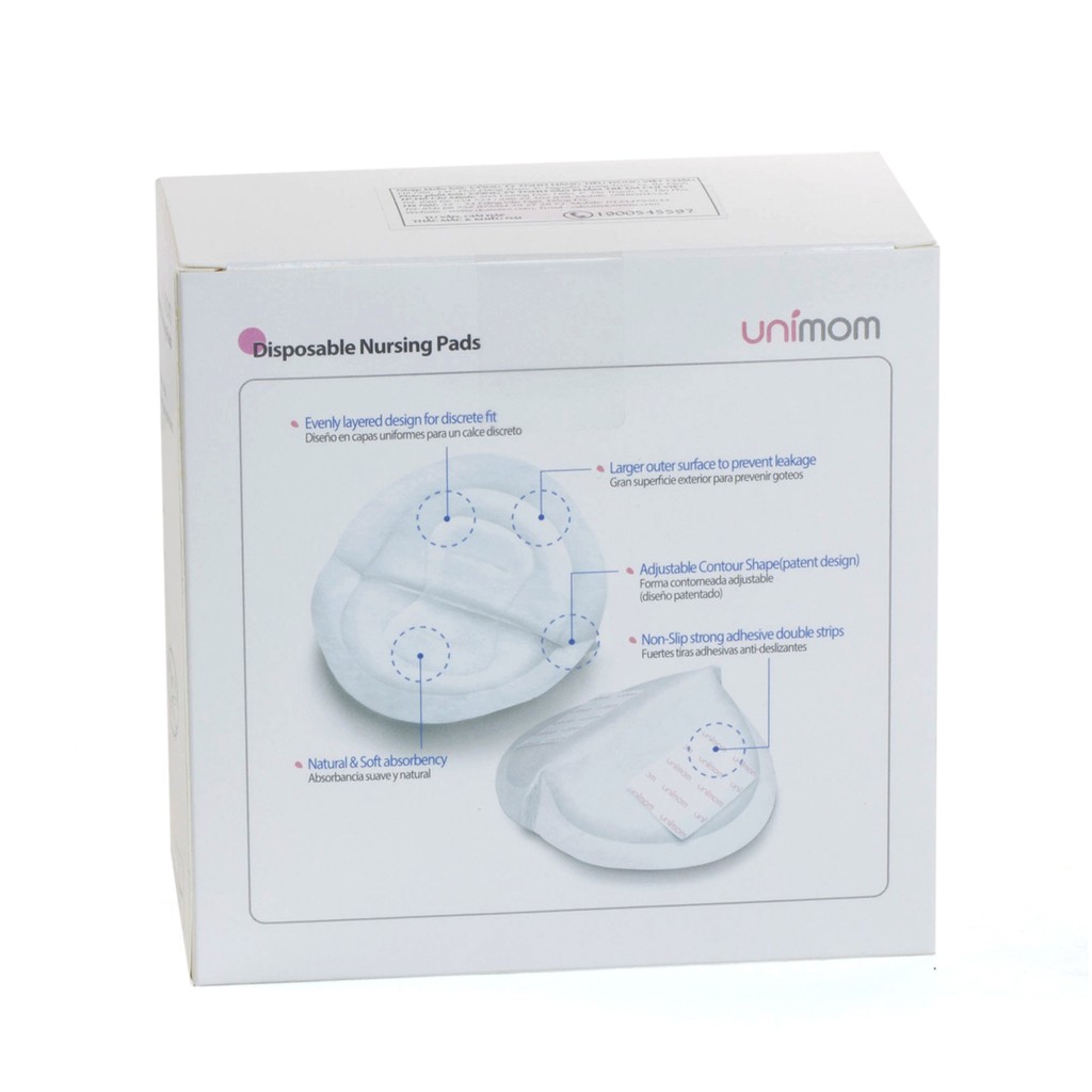 Miếng lót thấm sữa mẹ dùng 1 lần Unimom (30 miếng/Hộp)