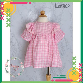 Váy Lenco kẻ caro hồng cực xinh cho bé gái