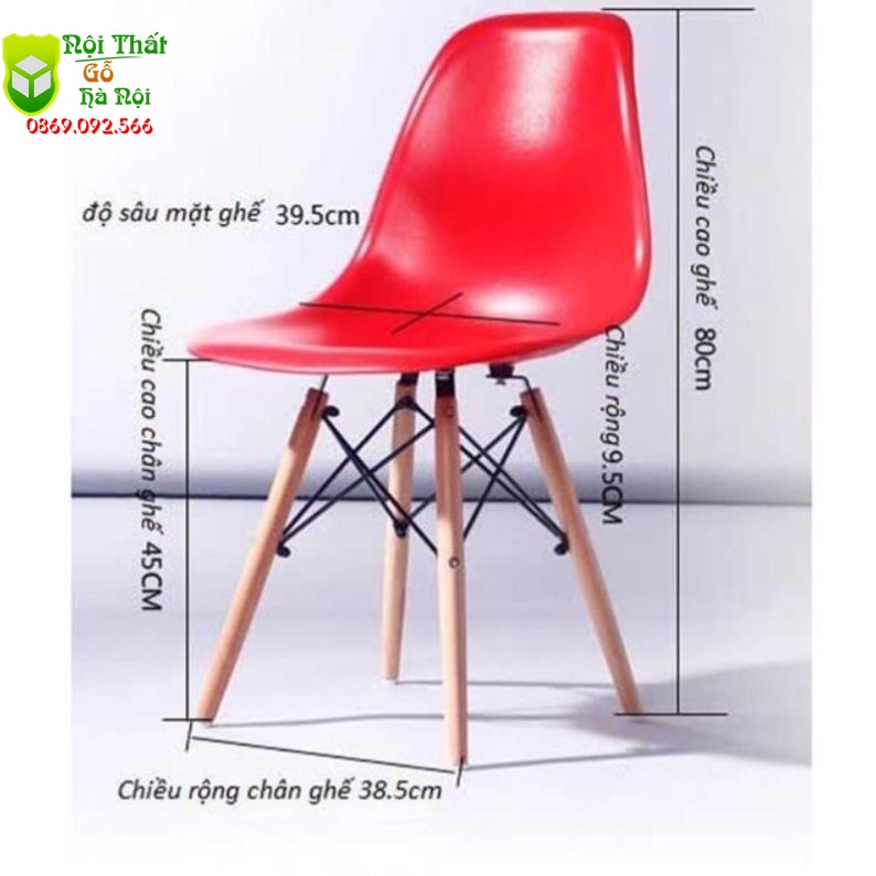 🔴 FREE SHIP 🔴Ghế Eames Làm Việc, Ghế Cafe, Đủ Màu Sắc- Gỗ Hà Nội Furniture