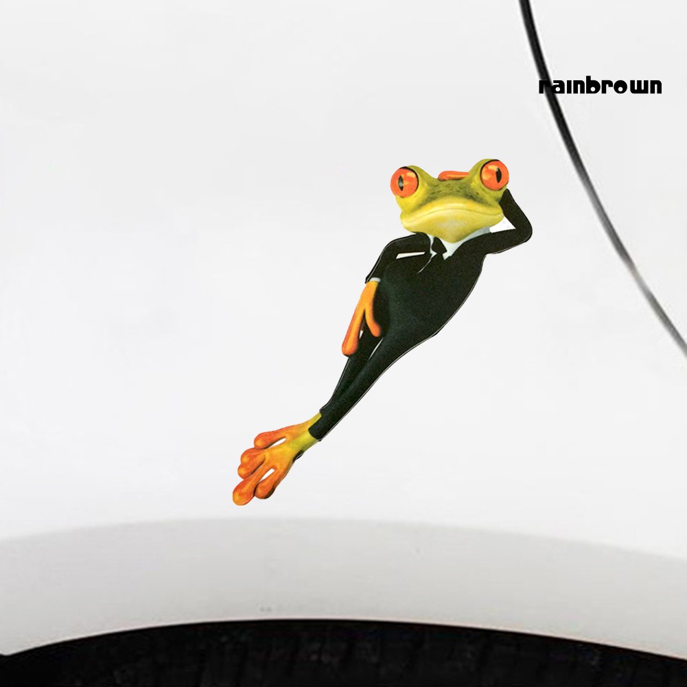 Hình Dán 3d Hình Chú Ếch Vui Nhộn Trang Trí Xe Hơi Chống Trầy Xước Và Chống Thấm Nước