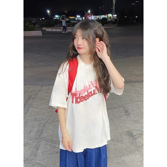 Áo Thun Cotton TIDEE Form Rộng Nam Nữ Unisex