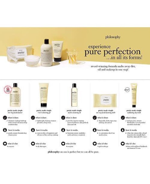 Sữa rửa mặt dịu nhẹ Philosophy Purity 3 in 1 Multitasking Cleanser 90ml