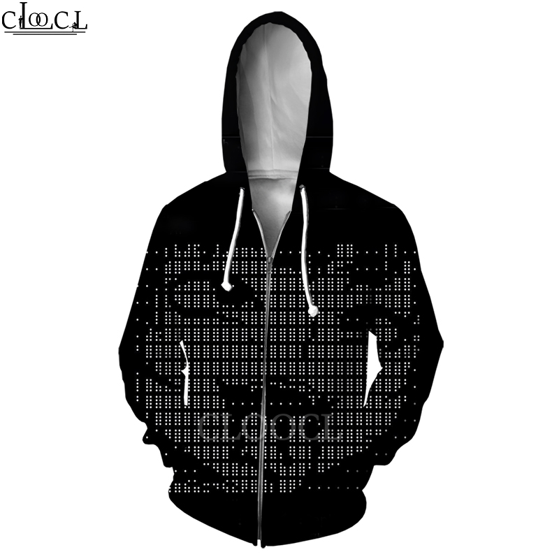 Áo Hoodie In Họa Tiết Hoạt Hình 3d Phối Khóa Kéo Cá Tính Cho Nam