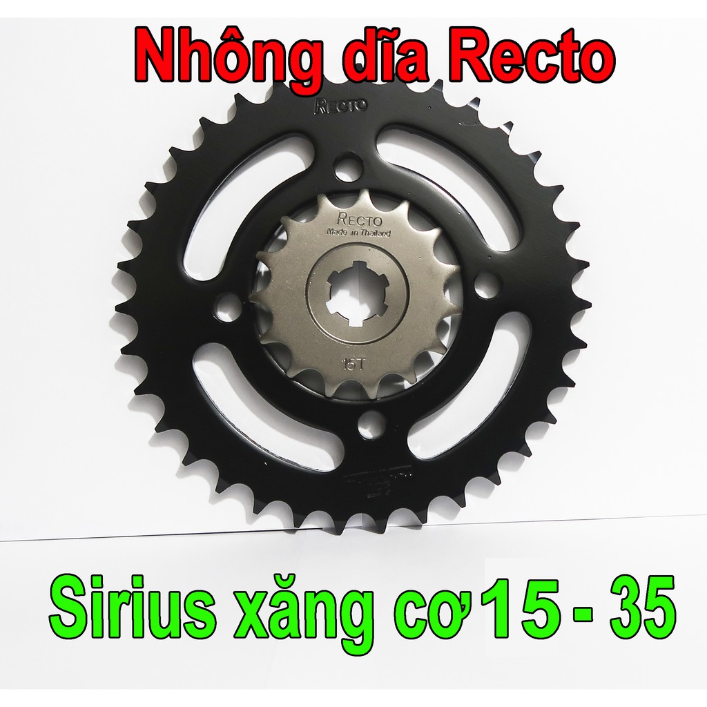 Nhông dĩa Recto cho Sirius bình xăng con 15 - 35