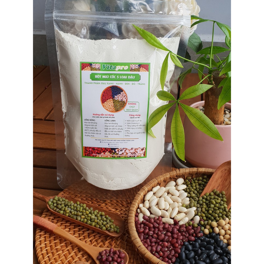 Bột ngũ cốc 5 loại đậu túi zip 0.5kg/1kg