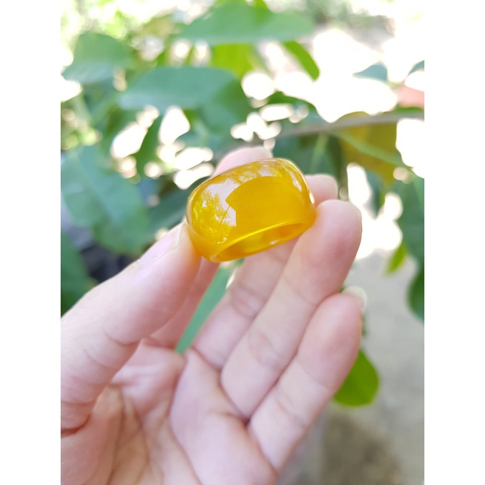 Nhẫn Càng Long Đá Mã Não vàng