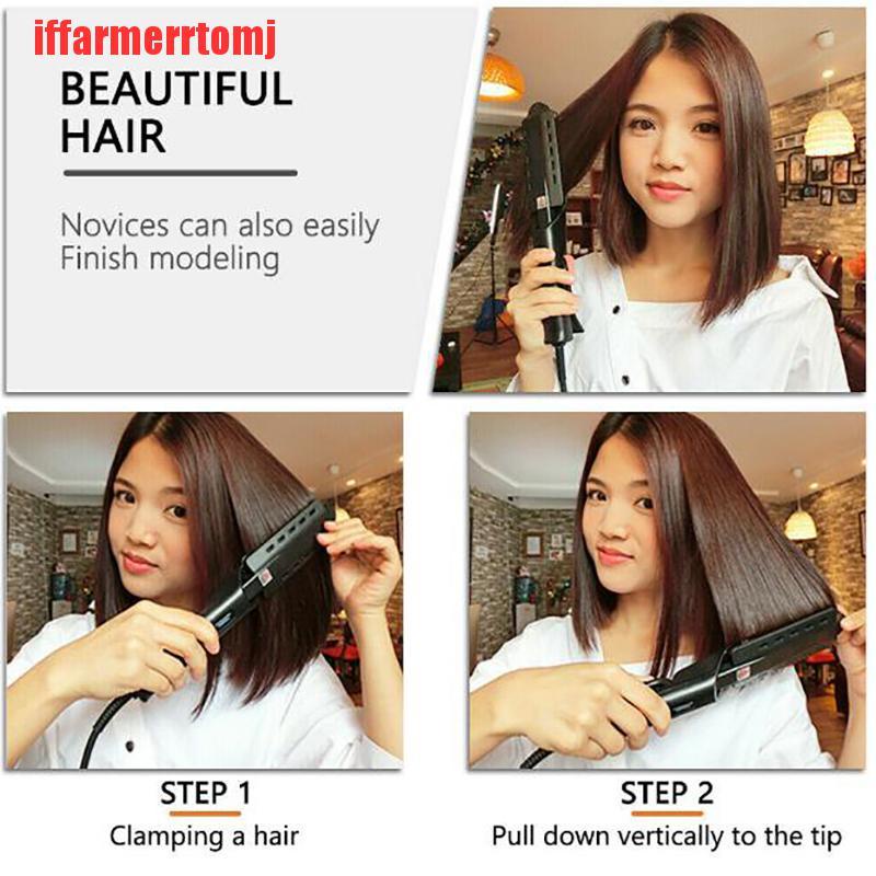 {iffarmerrtomj}Professional Salon Ceramic Tourmaline Steam Ionic Flat Iron Hair Straightener LAD