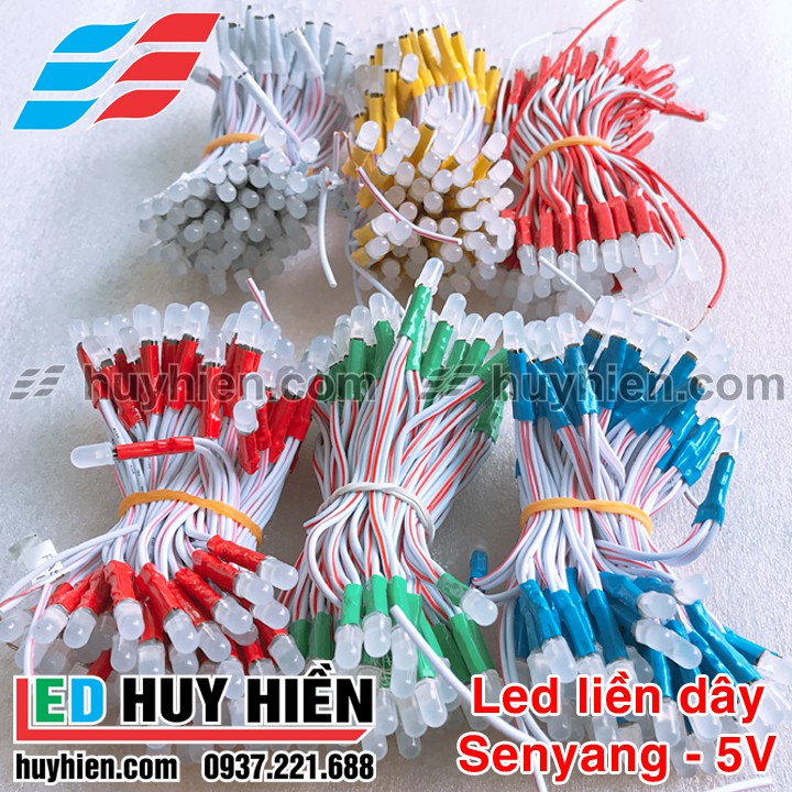 Cụm 100 bóng led liền dây JIYI (TTY) 5V các màu đơn sắc