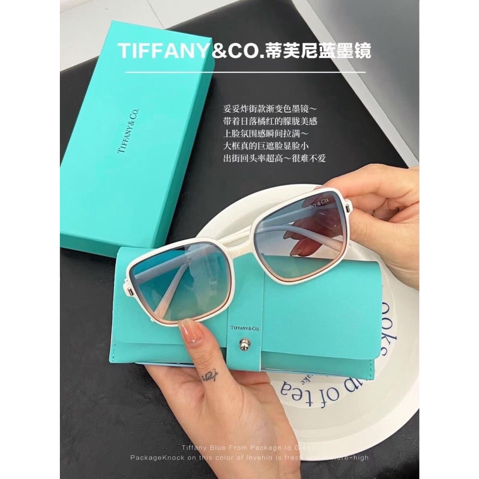 Kính mắt nữ râmTi.ffa.ny full hộp đựng kính xịn gọng trắng hàng Cao cấp