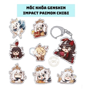 Móc khóa Game Genshin Impact hình Paimon Aether chibi dễ thương