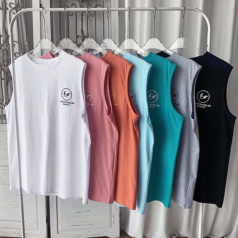 Áo Thun Không Tay In Chữ Phong Cách Hàn Quốc Dành Cho Nam