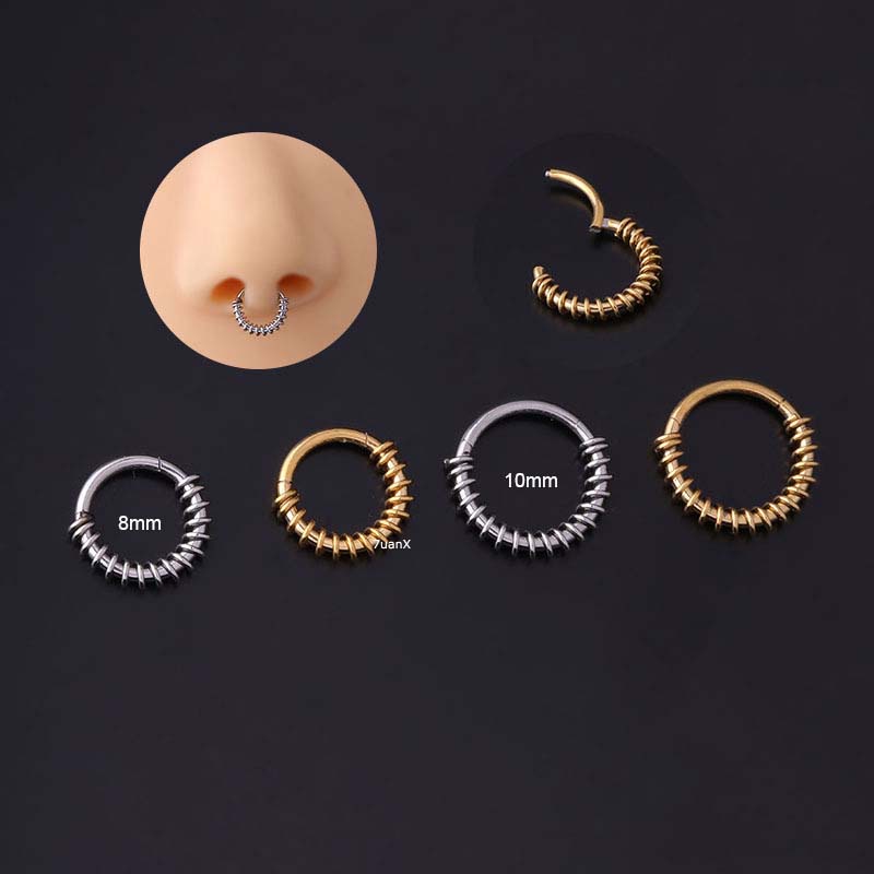 1 Khuyên Tai/Mũi 16G/10mm Bằng Thép Không Gỉ Thời Trang