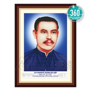 Tranh theu chu thap cha Buu Diep 52x62