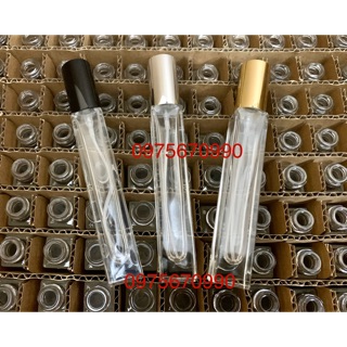 Chai lọ chiết nước hoa 10ml thuỷ tinh vuông cao. Chai chiết nước hoa thuỷ tinh 10ml vuông cao