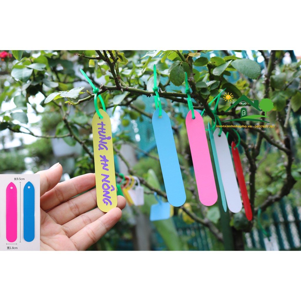 Set 100 thẻ treo và cắm được dùng đáng dấu tên giống cây trồng 1.8*9.5cm