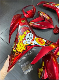 Dàn áo Ex 150 đỏ candy tem Mèo may mắn