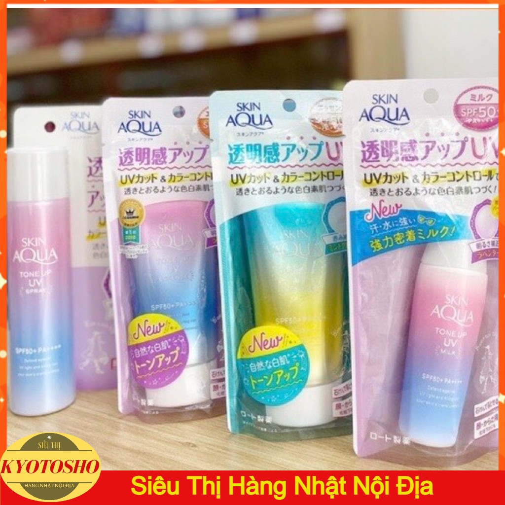 [ free ship ] Kem chống nắng Skin Aqua Tone Up UV SPF50+ PA++++