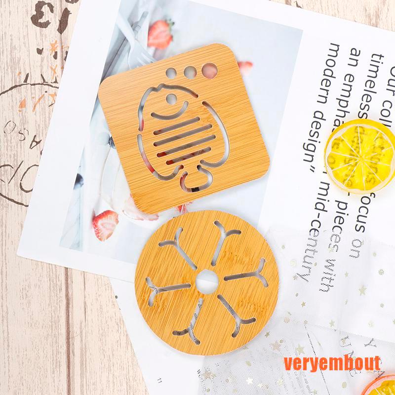 1 Đế Lót Nồi Bằng Gỗ Tre Dày Cách Nhiệt Chống Trượt Chống Bỏng Tiện Dụng