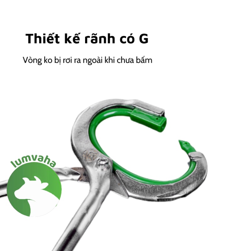 Kìm bấm mũi bò inox 304 xỏ vòng nhựa cho trâu bò VA10