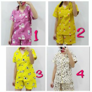 Bộ Pijama cộc kate loại 1