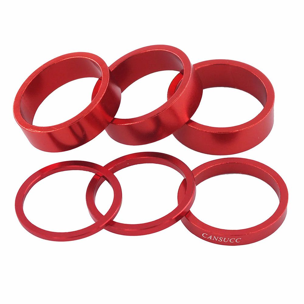 Set 6 vòng đệm nâng ghi đông xe đạp MTB bằng hợp kim nhôm nhiều màu