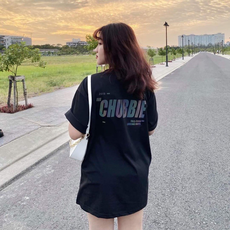Áo Thun Unisex Form Rộng Nam Nữ Phản Quang Chubbie chất cotton 100%.phong cách Hàn Quốc TN151 Haley