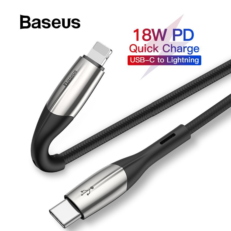 DÂY CÁP SẠC TYPE C TO LIGHTNING 18W BASEUS PD HORIZONTAL DATA CHÍNH HÃNG [NEW VER]