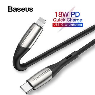 Dây cáp sạc type c to lightning 18w baseus pd horizontal data chính hãng