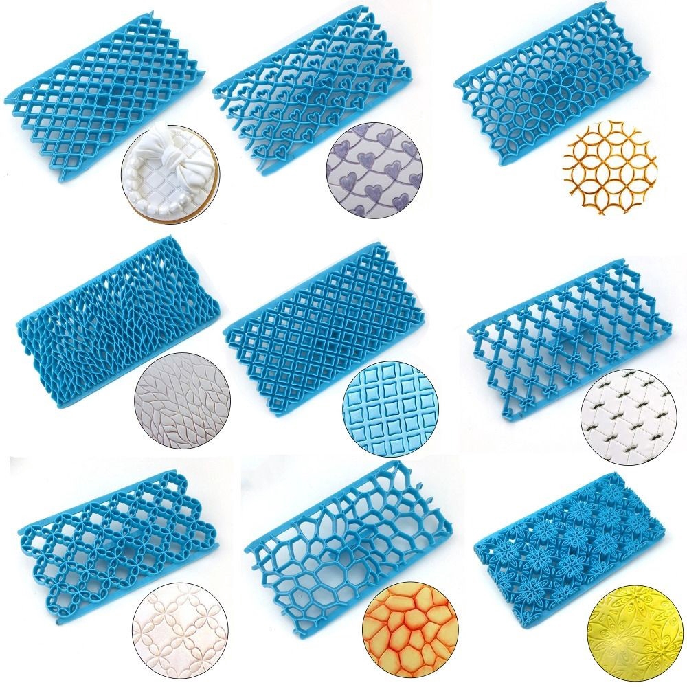 Khuôn in nổi làm bánh họa tiết hoa chất liệu nhựa BPA kích thước 15x8x0.8cm tiện dụng