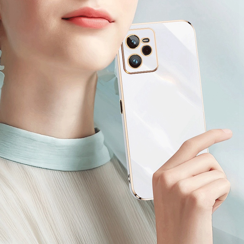 Ốp điện thoại mềm mạ sáng bảo vệ toàn diện dành cho OPPO Realme C35 C31 9i 9 Pro Plus