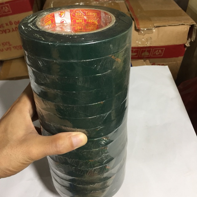 Băng dính xốp xanh 2 mặt loại tốt siêu dính đàn hồi chịu lực kích thước 1.8cmx3m