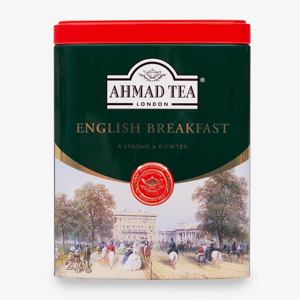 Trà lá pha ấm Buổi Sáng Anh Quốc hộp thiếc 100g - Ahmad English Breakfast Tea 100g