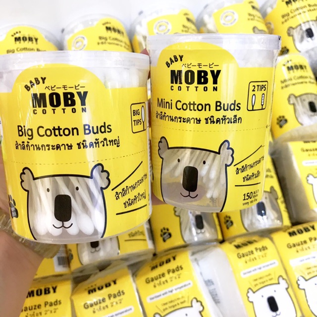 BÔNG TĂM VỆ SINH TAI MOBY CHO BÉ