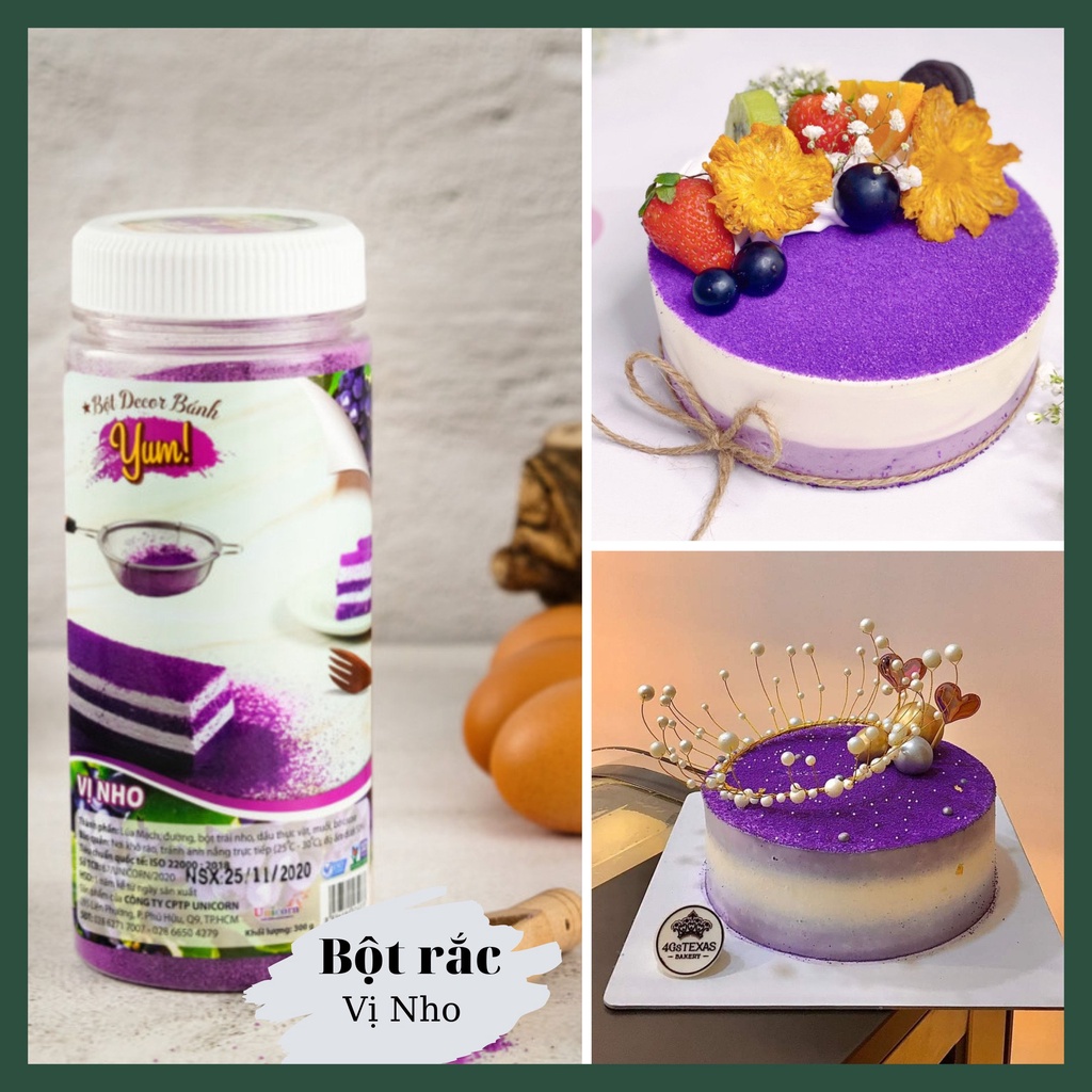 Bột Rắc Bánh Yum Hạt Mịn Trang Trí Bánh Sinh Nhật, Cupcake - 300g