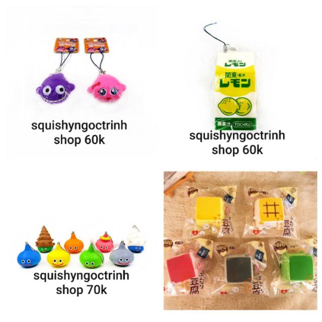 Squishy Đậu hũ Nhật Bản + sanrio chính hãng