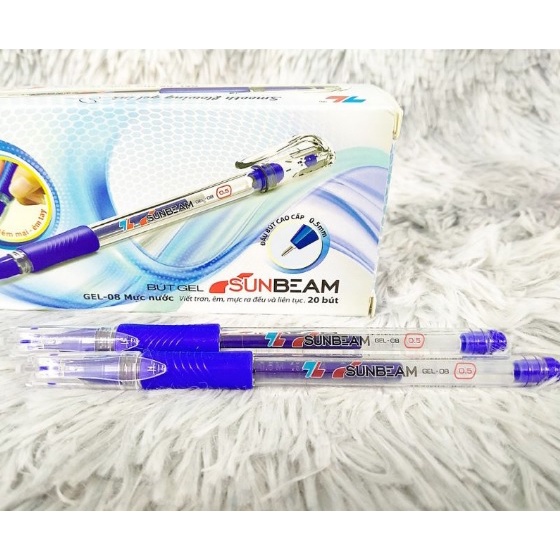 Bút bi gel mực nước GEL08 Thiên Long Sunbeam GEL-08 - Đỏ/Xanh/Đen/Tím