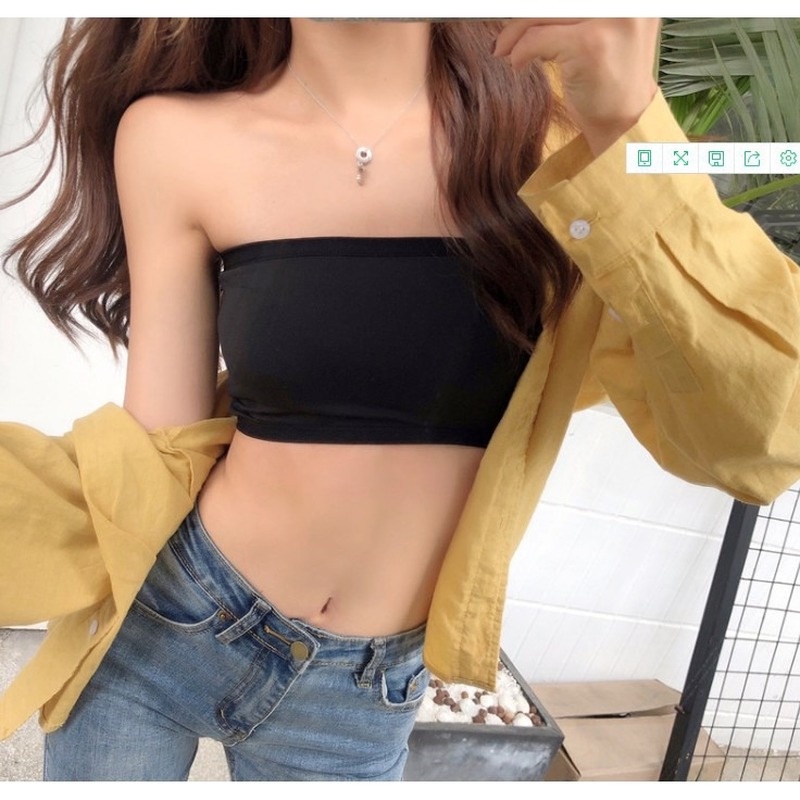 CCVN Áo lót nữ màu trơn không dây quyến rũ