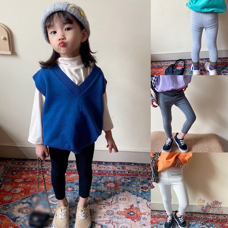 Quần legging cotton mềm co giãn thời trang xuân thu cho bé gái