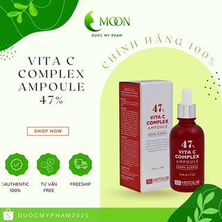 Serum vitamin c histolab - tinh chất dưỡng trắng da, chống lão hóa - vita c complex ampoule 47% 50ml/150ml