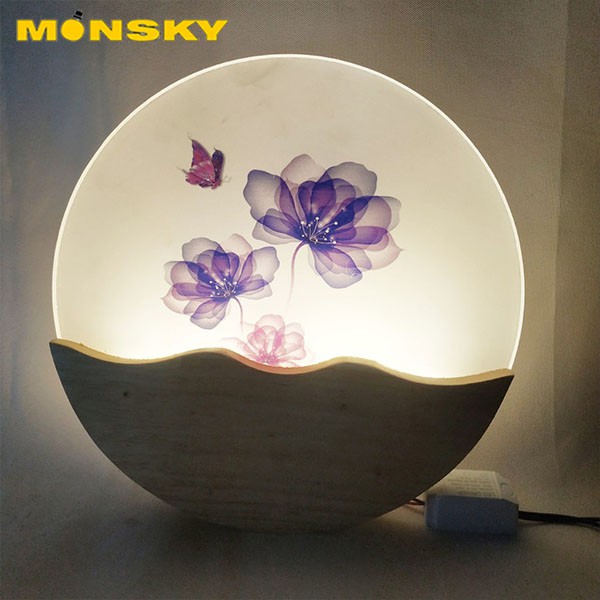 Đèn tường MONSKY Led trang trí cao cấp (Hoa lan tím)