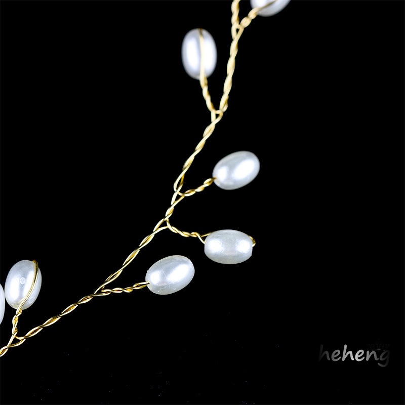 Phụ Kiện Cài Tóc Cô Dâu Đính Đá Và Ngọc Trai Giả Phong Cách Vintage