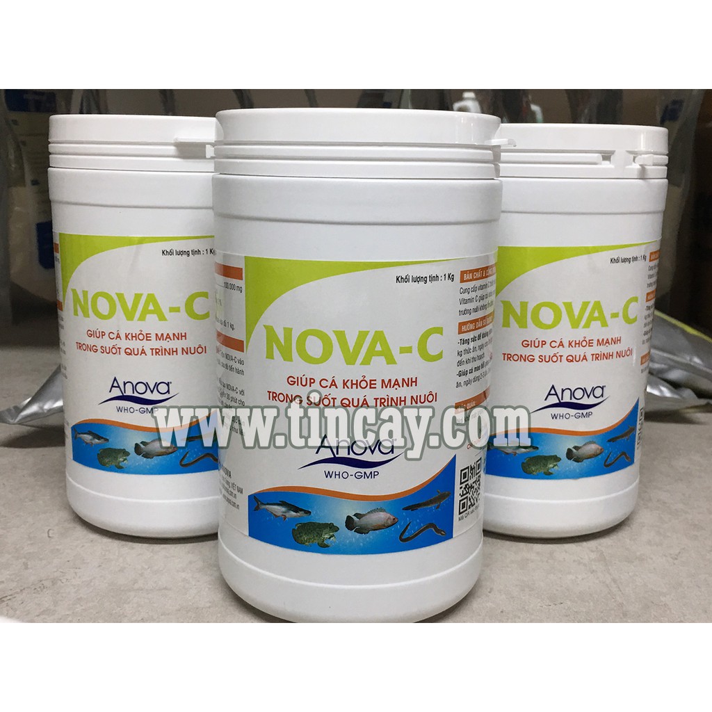 Vitamin C cho cá, NOVA C cho cá giúp cá khỏe mạnh - ANOVA (Hộp 1kg)